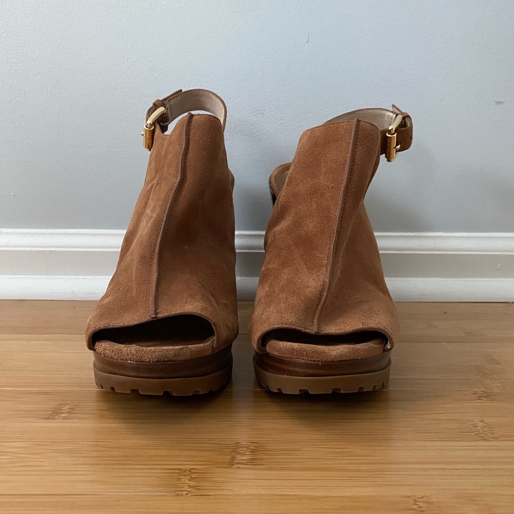Michael Kors suede chunky heels